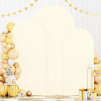 Ivory Backdrop Arch Cover Set of 3 Chiara Arch Backdrop Cover 6FT 6.6FT 7.2FT Wedding Arch Stand Covers Spandex Covers for Arch Backdrops for Birthday Party Bridal Baby Shower Anniversary Decor by FOTSHARER