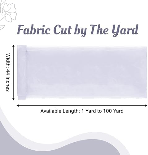 85 Yard Organza Fabric 44" Wide for Wedding Event Décor - White - Image 2