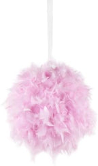 ZUCKER 18 inch Fluffy Feather Hanging Pom Pom - Hanging Decor for Party, Wedding, Baby Shower or Home Decor (Candy Pink) by ZUCKER