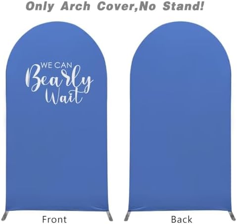 Lake Blue Arch Backdrop Stand Covers Baby Shower Party Decorations We Can Bearly Wait Theme Arches Background Fabric Cover Birthday Parties Banquets Decor Props (4.6x8FT) - Image 5