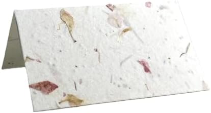 Of The Earth Handmade Paper - Wildflower Seed Paper Folding Table Card - Place/Name/Gift - 3.5" x 4" - Set of 96 (17s Pink Recycled) by OfTheEarth