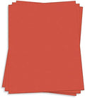 Recycled Red Orange Card Stock - 8 1/2 x 11 - Heavyweight 111lb Cover - 25-Pack by LCIPaper