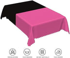 70x90inches Hot Pink and Black Tablecloth Rectangular Patchwork Table Cloth Waterproof and Stain Resistant Fabric Table Cover for Dinner Graduation Wedding Birthday Party Decorations - Image 6