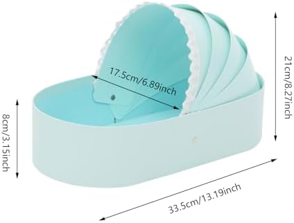 Liffshsy 10pcs Baby Shower Flower Basket Gift Box, Blue Cradle Floral Basket Decorative Boxes, Small Companion Gift Box Flower Arrangement Basket for Birthday Party Prenatal Party Wedding - Image 2