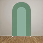 Ripples Arch Backdrop Cover Spandex Background for Baby Birthday Baby Shower Wedding Party Decoration (Green Ripples,6.6x3.3ft) - Image 2
