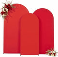 Red Arch Backdrop Cover 7.2ft 6.6ft 6ft Arch Cover Set of 3 Arch Covers Stretchy Backdrop for Wedding Party Baby Shower Birthday Photography Spandex Arch Stand Covers Backdrop Curtains Decor by Tao-GePartyDecorations