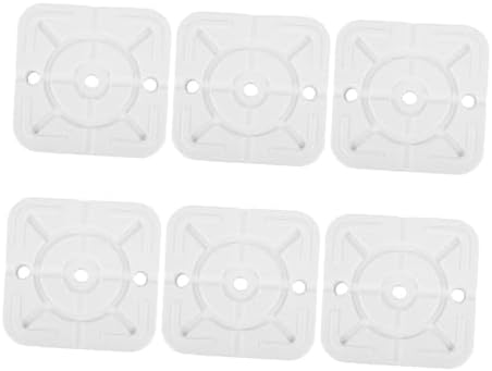 6 Piece White Plastic Balloon Stand Bases for Party Decorations by NAMOARLY