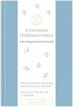 Promptly Journals, A Complete Childhood History: From Pregnancy to 18 Years Old (Dusty Blue, Leatherette) | Baby Book and Pregnancy Journal | Baby Memory Book by PromptlyJournals
