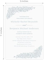 Canopy Street Personalized Dainty Floral Invitations / 25 Custom Modern Wedding Invites With White Envelopes / 5" x 7" Dusty Blue Botanical Anniversary Party Invite/Made In The USA - Image 5