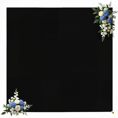 Black Square Arch Backdrop Cover 8x8FT, Double-Sided Stretchy Spandex Fabric Fits Square Arch Backdrop Stand, Black Background Backdrop for Wedding Baby Shower Birthday Party Decorations - Image 6