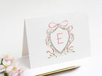 Fairmont & Grove Baby Shower Thank You Cards and Envelopes With Watercolor Crest and Monogram (Pink) - Image 3