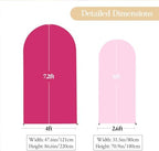 Pink Arch Backdrop Cover Set of 2 Party Wedding Arch Covers Stretchy Backdrop 7.2FT 6FT Decorations Baby Shower Bridal Shower Photo Birthday Hot Pink Arch Stand Cover Spandex - Image 6