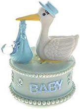 Keepsake Figurine 12 pcs Stork Carrying Clear Blue Pacifier | Awesome Decorations or Party Favors | for Pregnancy Announcements, Gender Reveals, Birthday and Special Celebrations - Image 2
