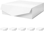PACKHOME 6 Large White Gift Boxes 13.5x9x4.1in with Magnetic Lids by PACKHOME