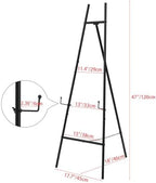 Heavy Duty Large Easel Stand for Mirror Display Wedding Sign(Black 47'') - Image 5