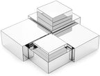 Geelin 6 Pack Acrylic Risers Hollow Bottom,Sliver,7 to 12 Inch,Square by Geelin
