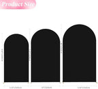 Wokceer Arch Backdrop Cover 8FT,7.2FT,6.6FT Black Arch Covers Stretchy - Image 2