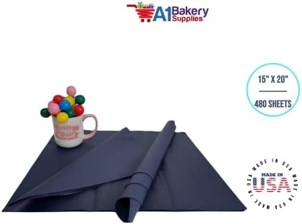 Gift Wrapping Tissue Paper 15X20 480 Pack by A1 Bakery Supplies (Navy Blue) - Image 3