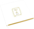 Andaz Press Personalized Wedding Guestbook with Gold Accents, Gold Confetti White Guest Sign in Guest Registry 120 Pages 8.5 X 8.5 Memories Book for DIY, Scrapbook, Photo Album by AndazPress