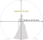 Fomcet Round Backdrop Stand White 9.2ft Circle Arch Metal Wedding Arch - Image 2