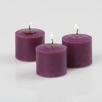 Set of 72 Richland Votive Candles Purple Unscented and 72 Clear Glass Eastland Votive Holders - Image 2