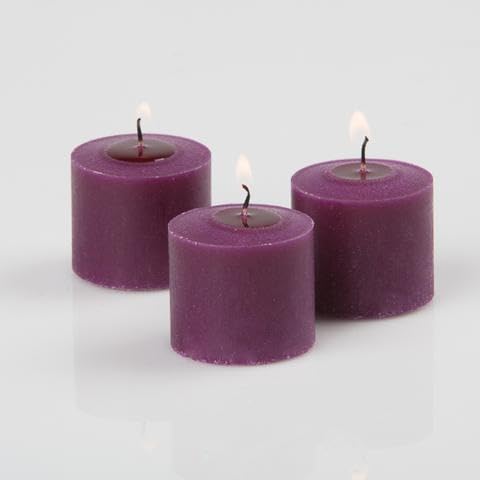 Set of 144 Richland Votive Candles Purple Unscented and 144 Clear Glass Eastland Votive Holders - Image 2
