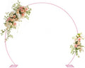 Wedding Arch Round Backdrop Stand Pink Metal Circle Backdrop Stand Circle Balloon Arch Stand Frame for Birthday Party Bridal Shower Anniversary Ceremony Candy Tables Celebration in 2.2x2.6m by IKULE