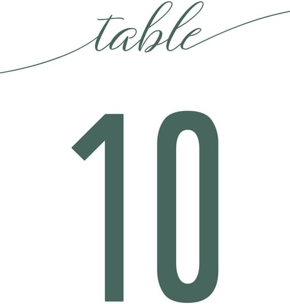 Number Design Table Number Cards Double Sided Party Table Numbers for Reception Baby Shower Anniversary Birthday Bridal Party 5x7 100 Pcs by Unknown