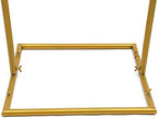 1.6*3.3FT Wedding Arch Stand for Ceremony Gold Square Modern Metal Balloon Arch Stand Kit Garden Floral Arch Frame Background for Anniversary Birthday Party Decoration Home Garden Outdoor Lawn Decor - Image 5