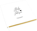 Andaz Press Personalized Baby Shower Guestbook with Gold Accents, Black Heart Design Custom Name, Date, White Guest Sign in Registry 120 Pages 8.5 X 8.5 Memories Book for DIY, Scrapbook, Photo Album by AndazPress