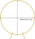 Wokceer Round Backdrop Stand 5FT Gold Metal Circle Balloon Arch Frame - Image 4