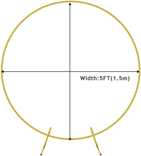 Wokceer Round Backdrop Stand 5FT Gold Metal Circle Balloon Arch Frame - Image 4