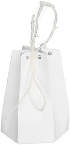 Shurzmotic 50 Sets Hexagonal Kraft Paper Gift Boxes, Lantern Design DIY Gift Packaging with Twine, Kraft Paper Package Box for Weddings Parties Baby Showers Birthday Gifts Candy (HMS2212121) - Image 7