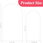 Asee'm White Metal Wedding Arch Backdrop Stand Set of 2 (7.2FT, 6FT) - Image 2