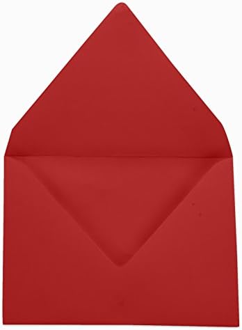 Darling Souvenir A7 Red Invitation Envelopes (5 1/4 x 7 1/4) Euro V-Flap 80 LBS Ideal for Weddings, Birthday, Invitations, Baby Shower,Greeting Cards -Packs & Colors Available - Image 5