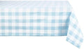 DII Buffalo Check Collection, Classic Farmhouse Tablecloth, 60 x 84, Light Blue & White by DII