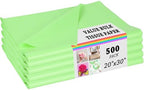 500 Sheets Light Green Tissue Paper for Gift Bags Wrapping Tissues Bulk 20 X 30 Inch Wrapping Paper for Gift Packaging Art Crafts DIY Birthday Wedding Party Favors by PINWATT