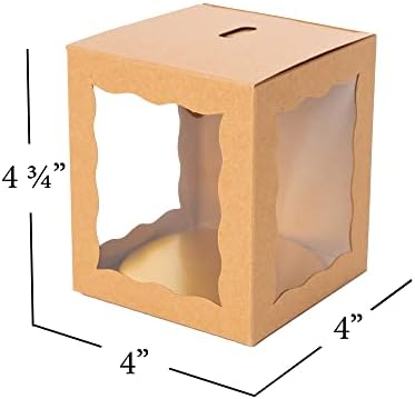 Dulcet Delights Candy Caramel Apple Boxes - For Caramel Apples, Candy Apples, Cookies and Chocolate - Gift Boxes for wedding, party, Baby Shower - Set of 25 - Brown - Image 4