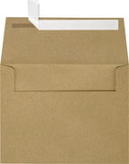 LUXPaper A7 Invitation Envelopes | Peel & Press | 5 1/4" x 7 1/4" | Grocery Bag Brown | 70lb. Text | 1,000 Qty by LUXPaper