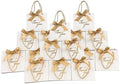 TKSBAG 100 Pack Small Thank You Gift Bags with Handles, 5.5''x 2.3''x4.7'' Mini White Gift Bags Bulk for Baby Shower, Birthday, Wedding, Party Favors, Fathers' Day by TKSBAG