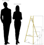 GRENTY 2 Pack Gold Easel Stand for Wedding Signs – No Assembly Needed, Heavy Duty Metal Display Stand for Art, Welcome Signs, Posters, Pictures, Paintings, and Floor Décor - Image 4