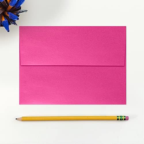 LUXPaper A7 Invitation Envelopes | Peel & Press | 5 1/4" x 7 1/4" | Azalea Metallic | 80lb. Text | 50 Qty - Image 4