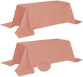 Fokitut 2 Pack Waterproof Rectangle Tablecloth, 90x132 Inch,Stain Resistant and Wrinkle Polyester Table Cloth, Fabric Table Cover for Kitchen Dining, Wedding, Party, Holiday Dinner-Dusty Pink by BalsaCircle
