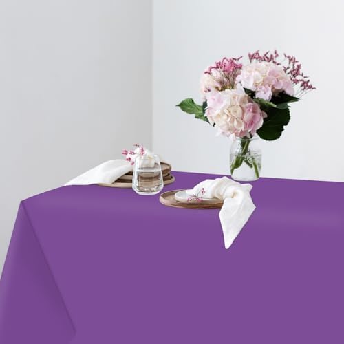 Whaline 16Pcs Purple Plastic Tablecloth 4 Gradient Purple Colors Rectangle Table Cover Waterproof Table Cloth for Halloween Parties Decoration Supplies, 54 x 108 Inch - Image 5