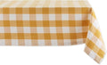 DII Buffalo Check Collection, Classic Farmhouse Tablecloth, 52 x 52, Honey Gold by DII