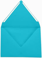 Darling Souvenir A6 Turquoise Invitation Envelopes (4 3/4 x 6 1/2) Euro V-Flap 80 LBS Self-Adhesive Perfect for Weddings, Birthday, Baby Shower,Greeting Cards -Packs & Colours Available - Image 5
