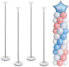 Balloon Column Stand Kit, Set of 4 – 7ft Height Adjustable Balloon Arch Stand Kit, Metal Telescopic Balloon Stand for Baby Shower, Birthday, Wedding, and Graduation by PopularLdo