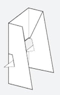 Double-Wing Easel, 9" Tall x 2-1/2" Wide, White Text Board: 36 pt - Pack of 50 EASELS by Zapco-TheDrivingForce