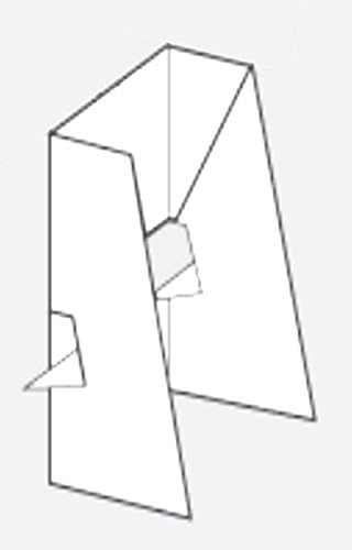 Double-Wing Easel, 9" Tall x 2-1/2" Wide, White Text Board: 36 pt - Pack of 50 EASELS by Zapco-TheDrivingForce