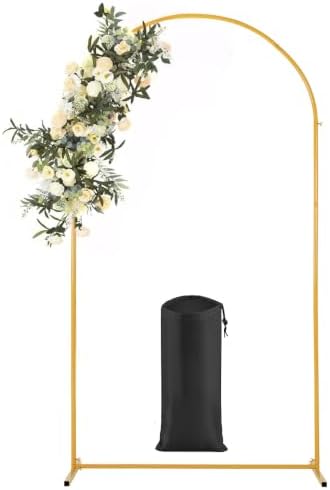 7.2FT Metal Wedding Arch Backdrop Stand for Party, Balloon Arch Stand by Vincidern